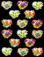 Borddekoration - Hjerter og blomster